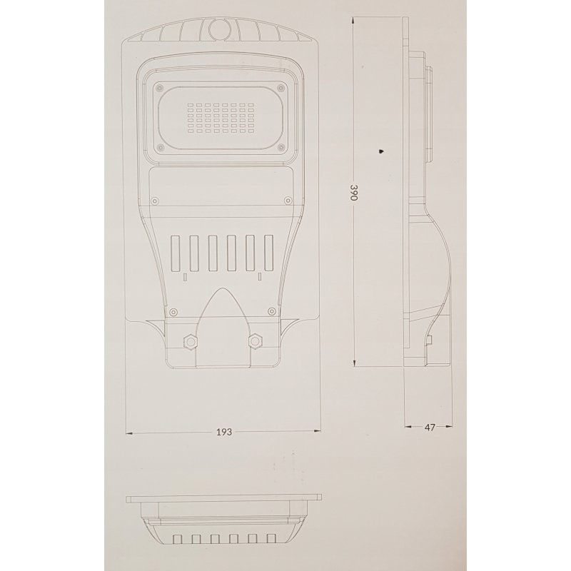 Uliczna Lampa solarna IP65 LED 30W NW + czujnik MV