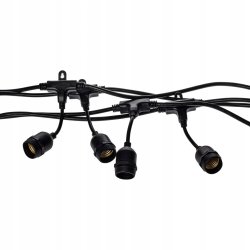 GIRLANDA ogrodowa łańcuch 10m 10x E27 G45 + pilot