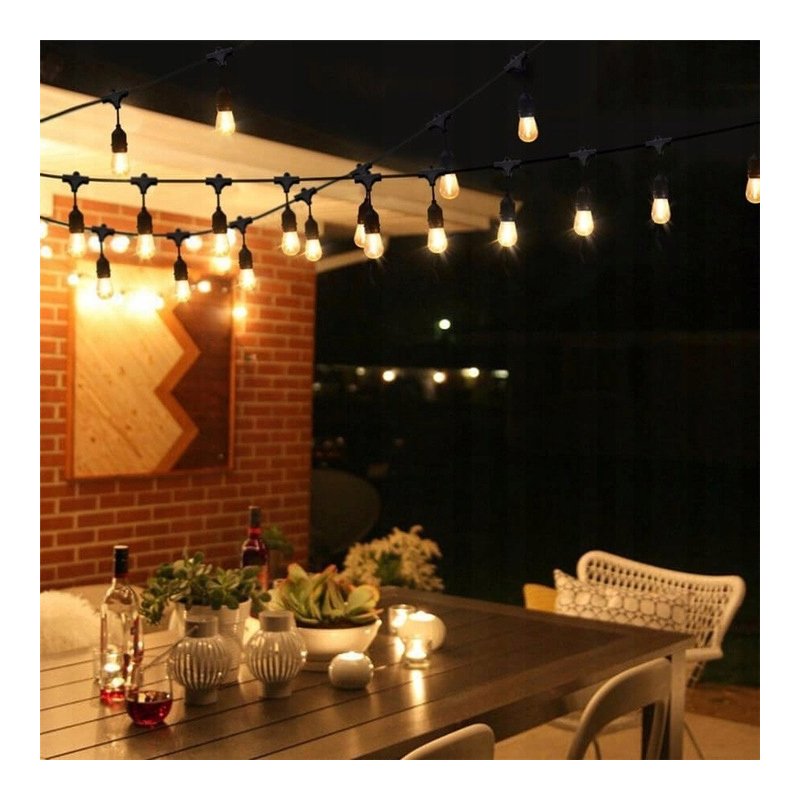 GIRLANDA ogrodowa łańcuch 10m 10x E27 G45 + pilot