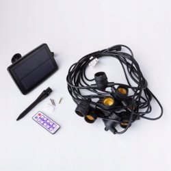 GIRLANDA ogrodowa łańcuch 10m 10x E27 G45 + pilot