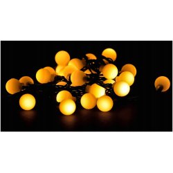 GIRLANDA solarna CIEPŁA Lampki ogrodowe solarne 30 LED ciepłe KULKI mleczne