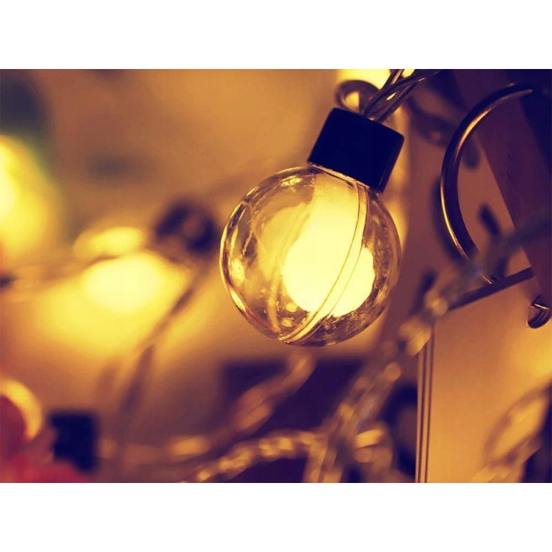 GIRLANDA solarna ciepła Lampki ogrodowe SOLARNE 20LED CIEPŁE Kule 3cm