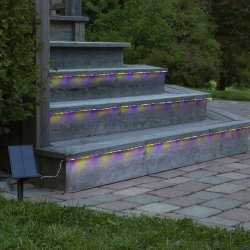 ZESTAW Taśma SOLARNA LED RGB 10mb 100W kolorowa IP65 hermetyczna z pilotem