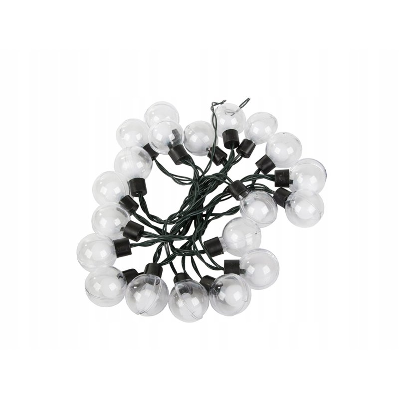 GIRLANDA solarna ciepła Lampki ogrodowe SOLARNE 20LED CIEPŁE Kule 3cm