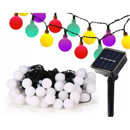 GIRLANDA solarna RGB Lampki...