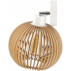 LAMPA KINKIET na E27 ścienny ruch loft KULA Drewno