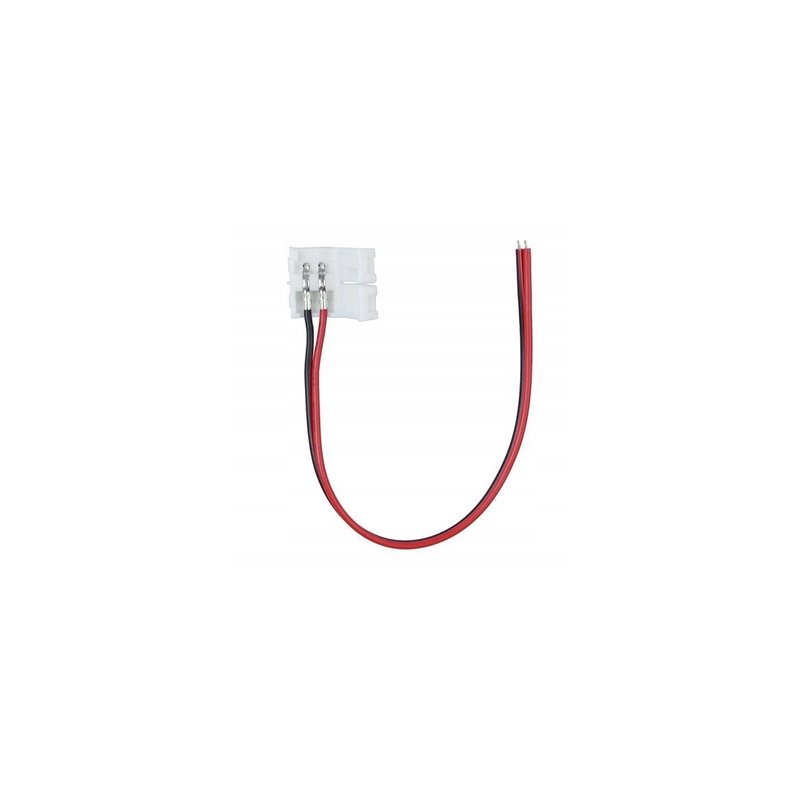 Złączka jednostronna do taśmy LED 10mm - 5050 z kablem na klips