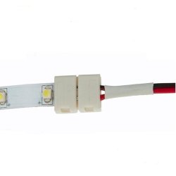 Złączka jednostronna do taśmy LED 10mm - 5050 z kablem na klips