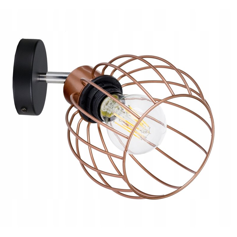 lampa kinkiet ścienny regulowany loft drut kula 1