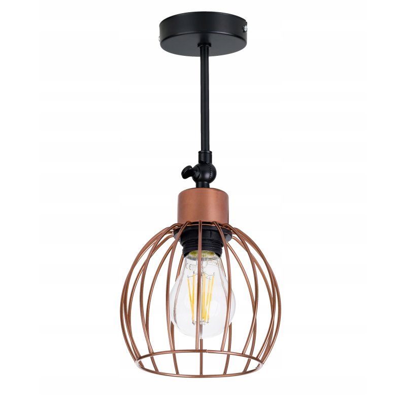 lampa kinkiet ścienny regulowany loft drut kula 1