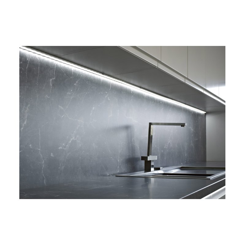 Zestaw PROFIL ALUMINIOWY czarny wpuszczany slim eko do taśm LED 2m + KLOSZ