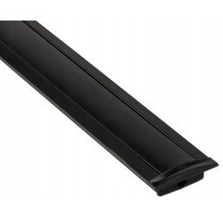 Zestaw PROFIL ALUMINIOWY czarny wpuszczany slim eko do taśm LED 2m + KLOSZ