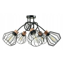 Lampa SUFITOWA żyrandol WISZĄCA LOFT drut BRYLANT