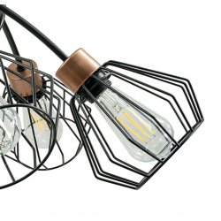 Lampa SUFITOWA żyrandol WISZĄCA LOFT drut BRYLANT