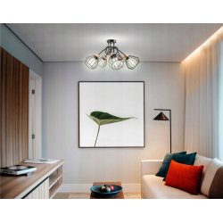 Lampa SUFITOWA żyrandol WISZĄCA LOFT drut BRYLANT