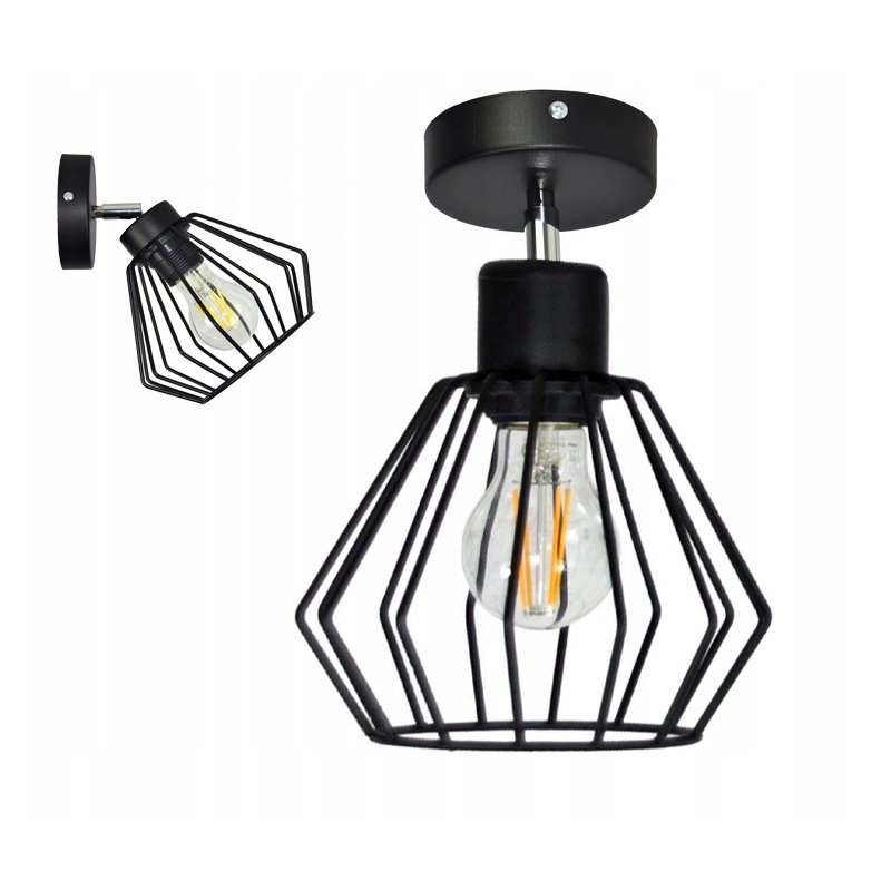 LAMPA sufitowa plafon żyrandol loft BRYLANT drut 1