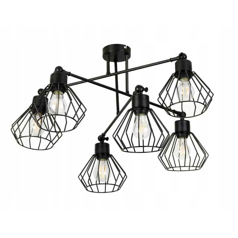 LAMPA sufitowa żyrandol regulowany LOFT METAL 6