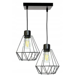 LAMPA wisząca sufitowa ŻYRANDOL ZWIS diament drut