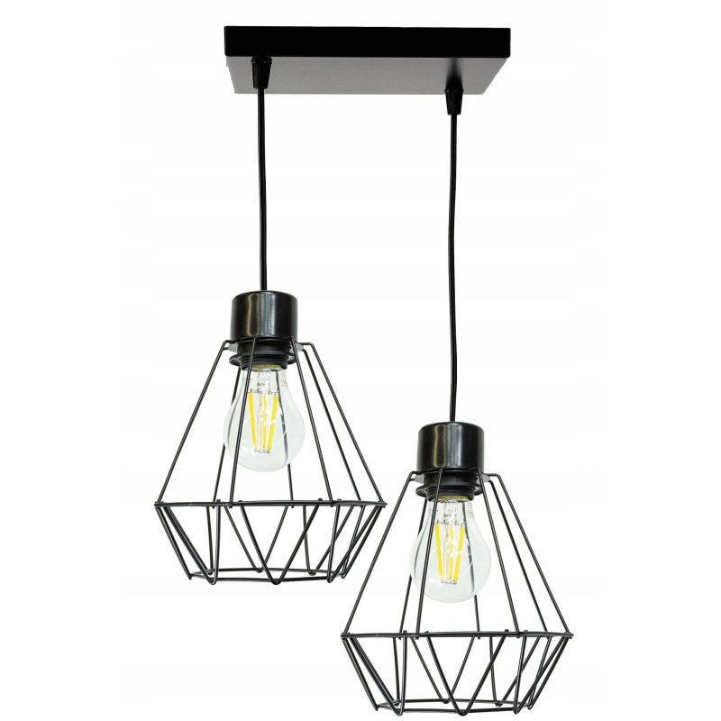 LAMPA wisząca sufitowa ŻYRANDOL ZWIS diament drut