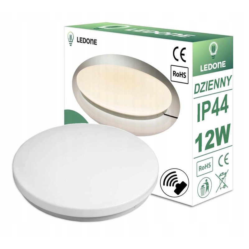 Plafon lampa LED IP44 12W z czujnikiem ruchu MV