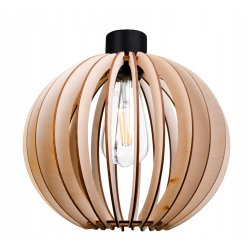 LAMPA WISZĄCA stała żyrandol sufitowa KULA Drewno