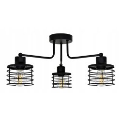 Lampa sufitowa żyrandol wisząca drut na 3 klosze