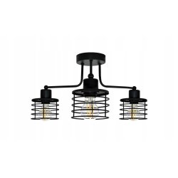 Lampa sufitowa żyrandol wisząca drut na 3 klosze