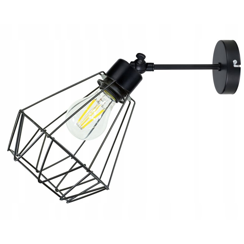 LAMPA KINKIET ŚCIENNY regulowany loft BRYLANT drut