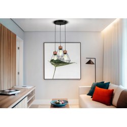 LAMPA WISZĄCA SUFITOWA ŻYRANDOL ZWIS BRYLANT DRUT