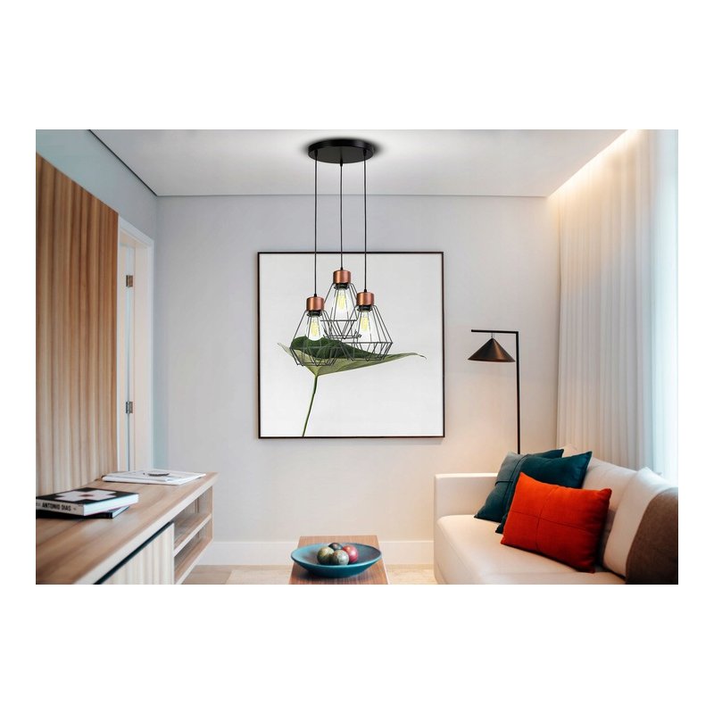 LAMPA WISZĄCA SUFITOWA ŻYRANDOL ZWIS BRYLANT DRUT