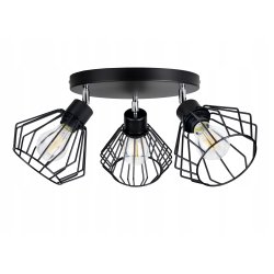 LAMPA PLAFON ŻYRANDOL LED regulowany DRUTI CZARNY