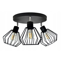 LAMPA PLAFON ŻYRANDOL LED regulowany DRUTI CZARNY