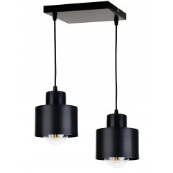 LAMPA wisząca sufitowa ŻYRANDOL ZWIS KUBEK CZARNY