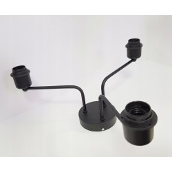 Lampa sufitowa żyrandol wisząca metal na 3 klosze