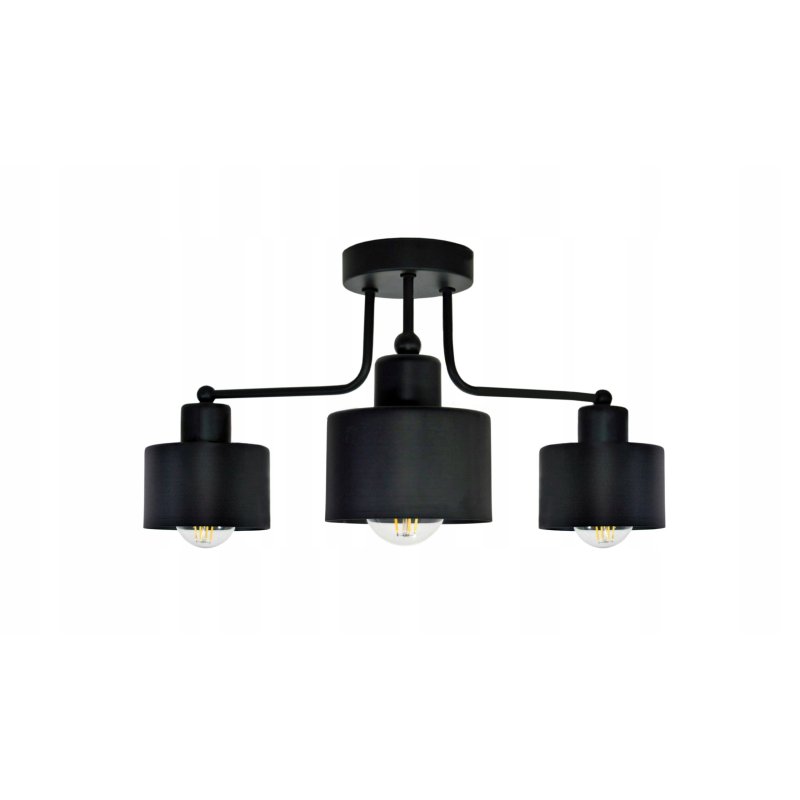 Lampa sufitowa żyrandol wisząca metal na 3 klosze