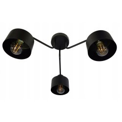 Lampa sufitowa żyrandol wisząca metal na 3 klosze