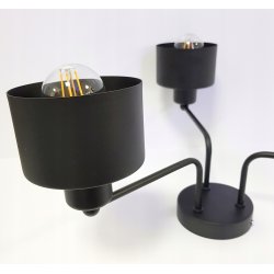 Lampa sufitowa żyrandol wisząca metal na 3 klosze