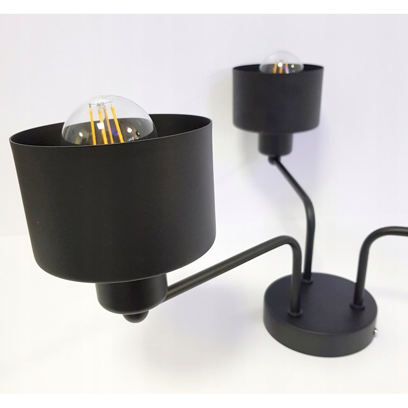 Lampa sufitowa żyrandol wisząca metal na 3 klosze