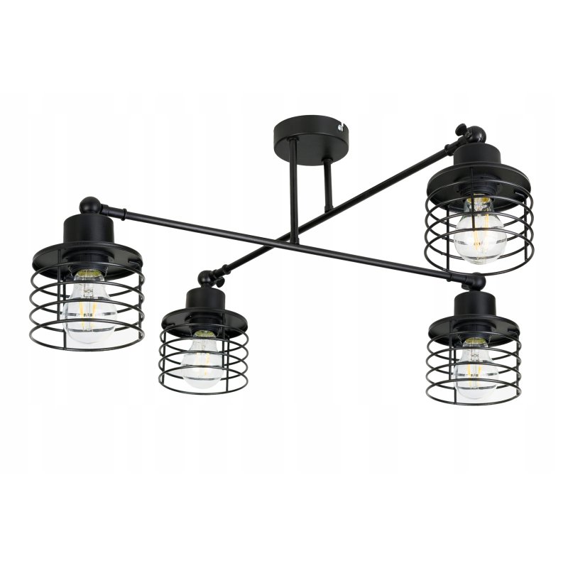 LAMPA sufitowa żyrandol regulowany LOFT ruch 4 E27
