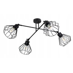 LAMPA sufitowa żyrandol regulowany LOFT drut 4 E27