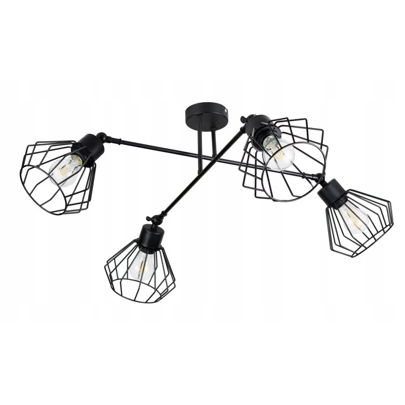 LAMPA sufitowa żyrandol regulowany LOFT drut 4 E27