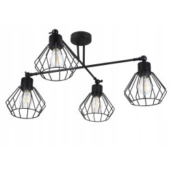 LAMPA sufitowa żyrandol regulowany LOFT drut 4 E27