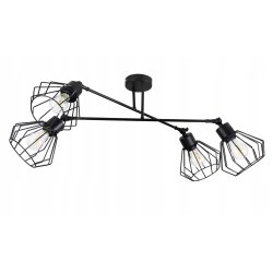 LAMPA sufitowa żyrandol regulowany LOFT drut 4 E27