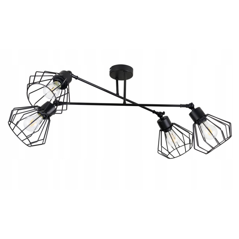LAMPA sufitowa żyrandol regulowany LOFT drut 4 E27