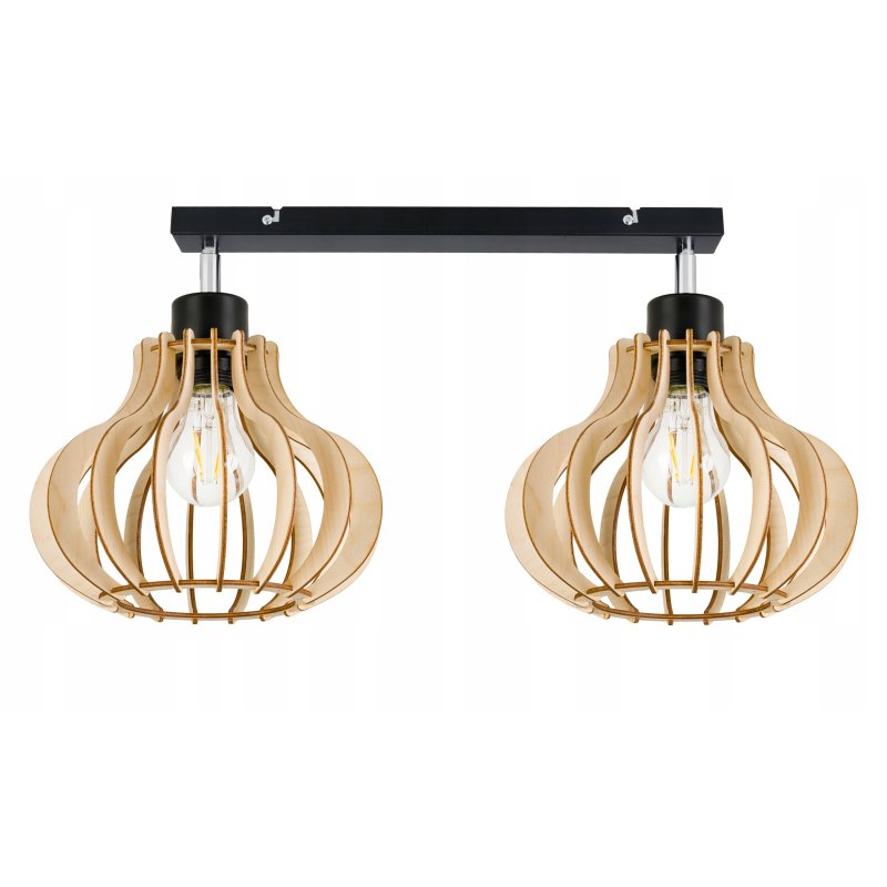 LAMPA sufit plafon żyrandol Loft Drewno ruchoma 2