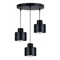 LAMPA wisząca sufitowa ŻYRANDOL ZWIS KUBEK CZARNY