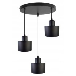LAMPA wisząca sufitowa ŻYRANDOL ZWIS KUBEK CZARNY