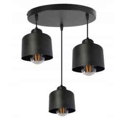 LAMPA wisząca sufitowa ŻYRANDOL ZWIS KUBEK CZARNY