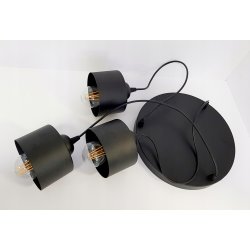 LAMPA wisząca sufitowa ŻYRANDOL ZWIS KUBEK CZARNY