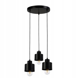 LAMPA wisząca sufitowa ŻYRANDOL ZWIS KUBEK CZARNY